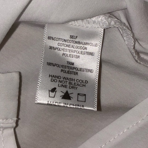 Sunday in Brooklyn White Button Down Shirt With Puff Sleeve w Eyelet Detail - Picture 6 of 9